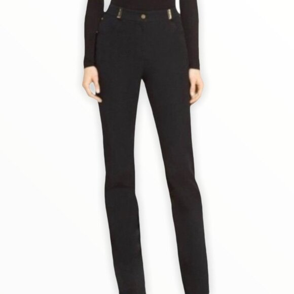 St. John Sport Classic Black Straight Leg Jeans NWT - Picture 1 of 11